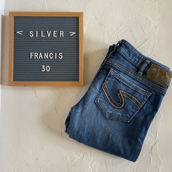 Silver Jeans Denim - Silver “Francis” 18” Jeans Bootcut MidRise Size 30